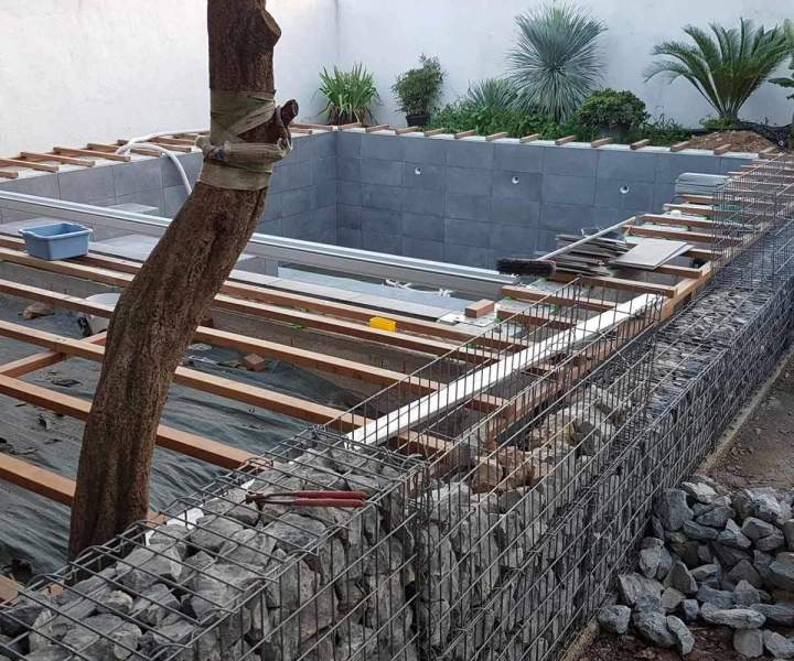 Pose de gabions Le Crès