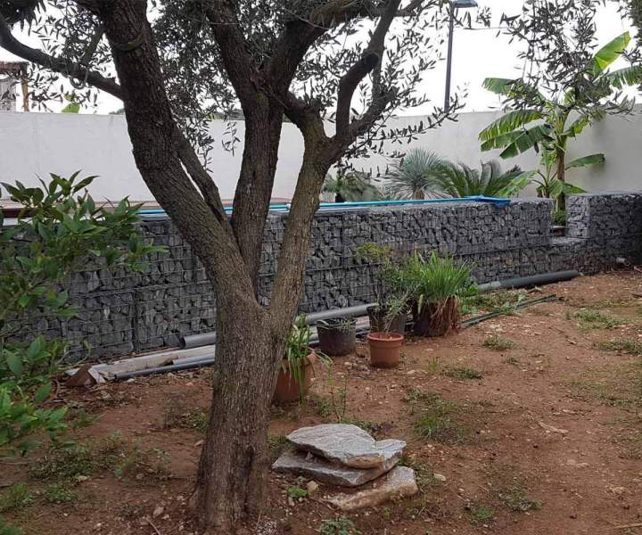 Pose de gabions Le Crès